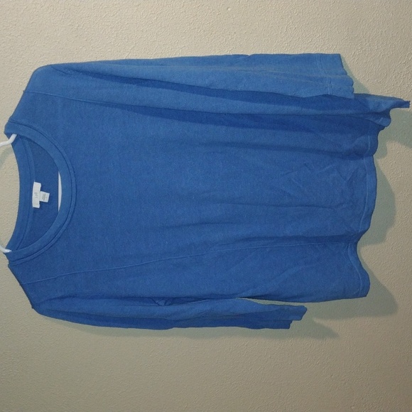 J Jill Linen Cotton Blend Blue Lightweight Top L - Picture 1 of 6